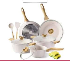 14-Piece Nonstick Coating Pots and Pans Set with Lids