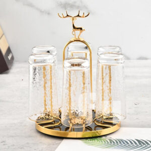 Rotating Bottle Drying Rack Glass Cup Holder