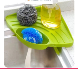 Sink Corner Rack with Tray Storage Organizer