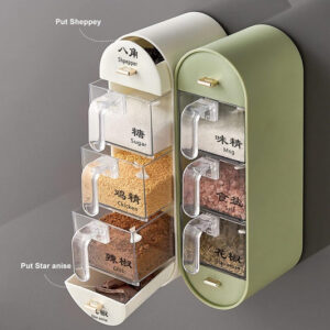 5 Compartments Wall Mounted Spice Organizer