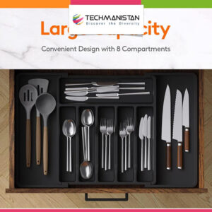 Multi Compartments Foldable Cutlery Holder