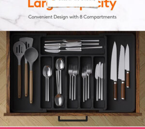 Multi Compartments Foldable Cutlery Holder