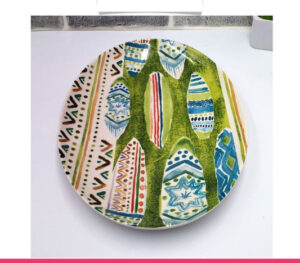 Ceramic Painting Printed Serving Plate