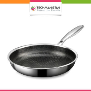 One Sided Honeycomb Laser Coated Frying Pan