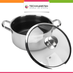 Single Sided Honeycomb Laser Coated Steel Soup Pot With Lid