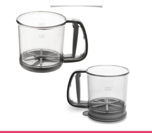 Handheld Plastic Flour Shaker Mesh Flour Sifter