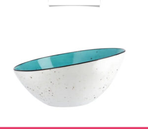 Aqua Mist Speckled Ceramic Bowl