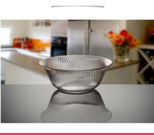 Set of 2 - Diamond Glass Serving Bowls