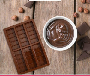 6-Cavity Silicon Chocolate Bar Mold