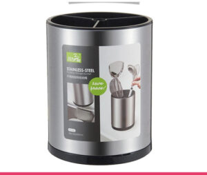 Rotating Kitchen Utensil Holder Stainless Steel