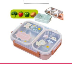 2 Compartment Insulated Lunch Box with Lid