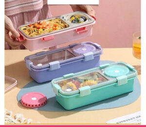 2/3 Compartment Lunch Box Stainless Steel Bento Box