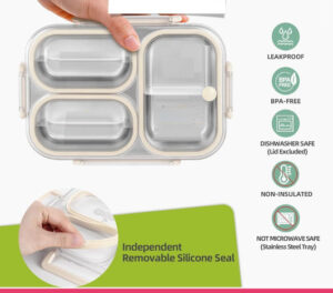 3 Compartment Insulated Lunch Box