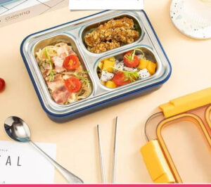 Random Cartoon Themed 3 Compartment Insulated Lunch Box