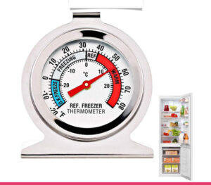 Refrigerator Thermometer with Hook and Panel Base Hang