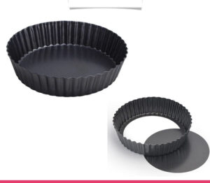 Nonstick & Quick Release Coating Loose Bottom Quiche Tart Pan