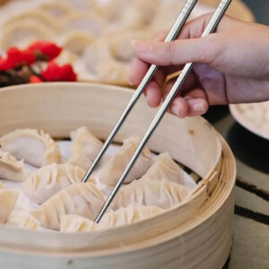 Pair of 5 Stainless Steel Chopsticks