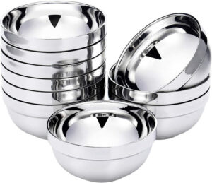 Set of 10 - Double Layer Heat Insulated Bowl