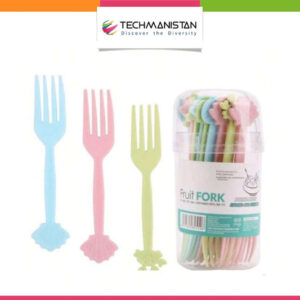 Set of 20 - Colorful Plastic Forks with Box