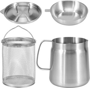 Stainless Steel Oil Pot with Strainer and Frying Basket