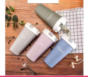 Stainless Steel Tumbler with Straw and Lids